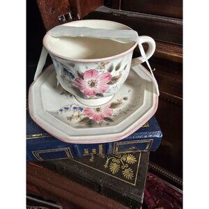 Vintage Mikasa Finesse April Glory Cup & Saucer Set Japan Porcelain Floral Desig